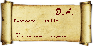 Dvoracsek Attila névjegykártya