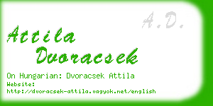attila dvoracsek business card